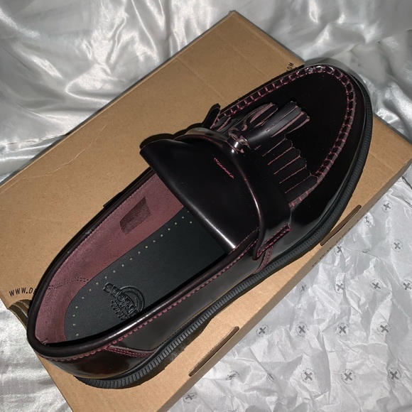 BRAND NEW doc martens Adrian tassel cherry red - Picture 3 of 5